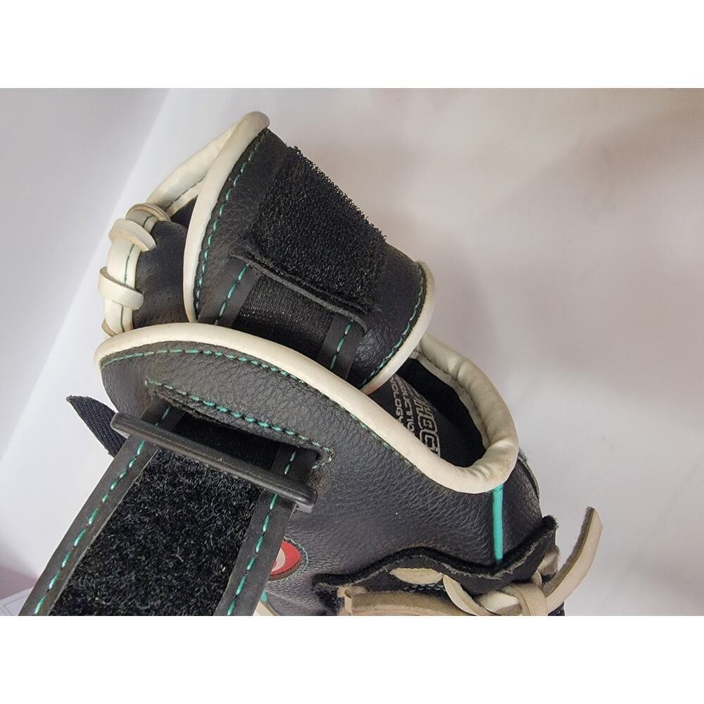 Rawlings The Gold Glove Co. WFP115MT Leather Palm Black w/Teal Trim 11 1/2 INCH - Picture 11 of 12